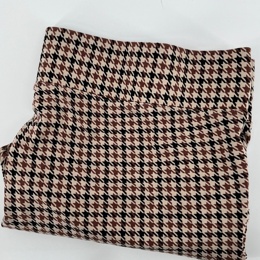 Studio by Torrid Womens Houndstooth Pocket Pixie Crop Pants 26 Brown Black